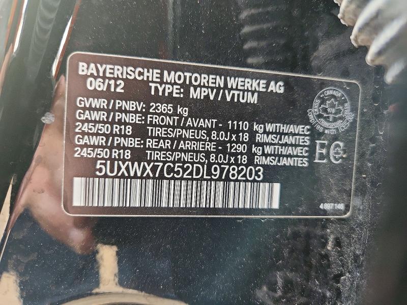 Aukcja sprzedaży 2013 Bmw X3, vin: 5UXWX7C52DL978203, numer aukcji: 69803046