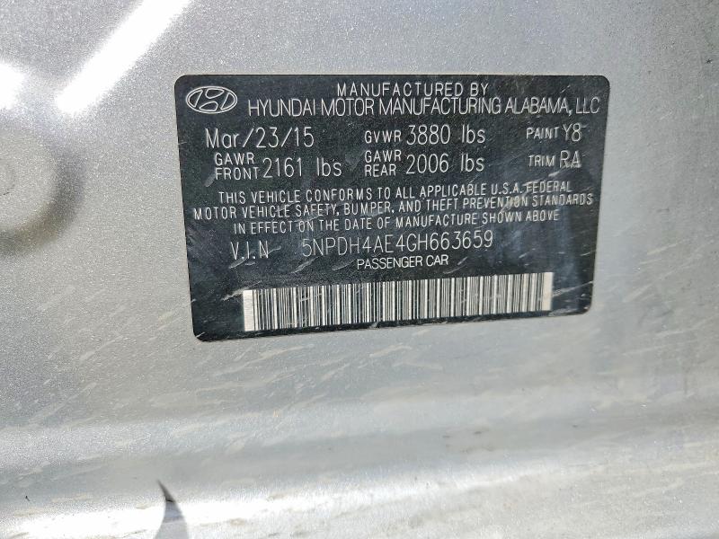 Продаж на аукціоні авто 2016 Hyundai Elantra, vin: 5NPDH4AE4GH663659, номер лоту: 68872256