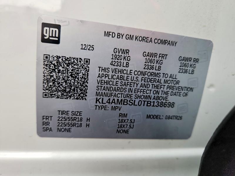 Продажа на аукционе авто 2026 Buick Encore 4d Preferred, vin: KL4AMBSL0TB138698, номер лота: 67366016