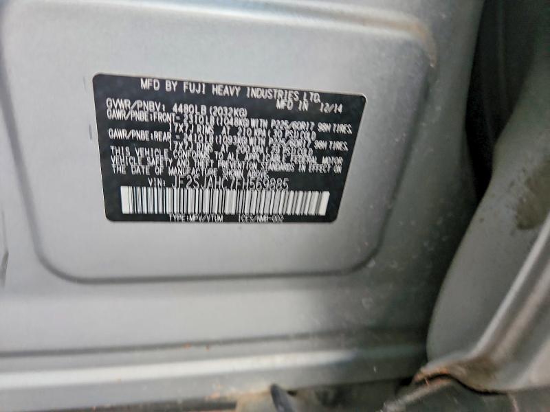 67847016 :رقم المزاد ، JF2SJAHC7FH569885 vin ، 2015 Subaru Forester مزاد بيع