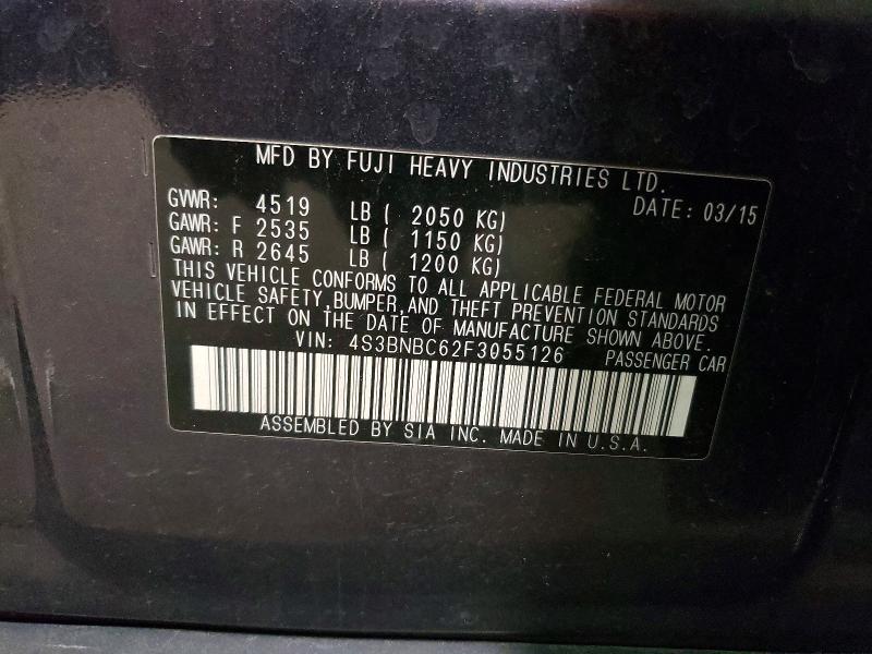 69868266 :رقم المزاد ، 4S3BNBC62F3055126 vin ، 2015 Subaru Legacy مزاد بيع