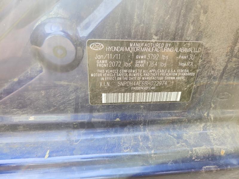 Aukcja sprzedaży 2011 Hyundai Elantra, vin: 5NPDH4AE6BH022974, numer aukcji: 69229286