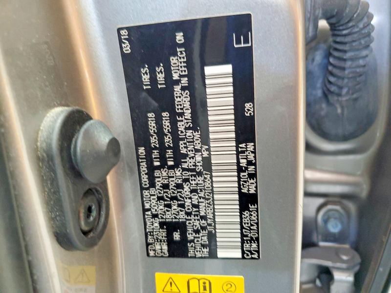 Aukcja sprzedaży 2018 Lexus Nx 300, vin: JTJYARBZ3J2108647, numer aukcji: 69340856