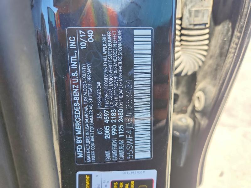 Продажа на аукционе авто 2018 Mercedes-benz C, vin: 55SWF4JB6JU253454, номер лота: 68034936