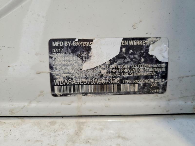 Aukcja sprzedaży 2018 Bmw 320, vin: WBA8A3C57JA067390, numer aukcji: 67518256