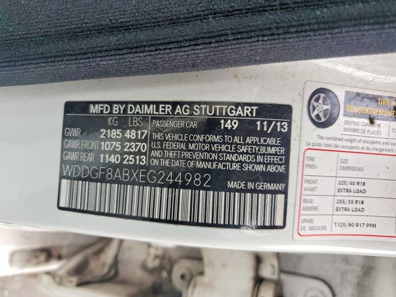 Продажа на аукционе авто 2014 Mercedes-benz C, vin: WDDGF8ABXEG244982, номер лота: 66634476
