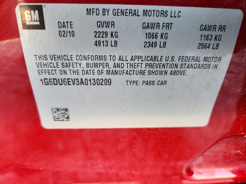 Продажа на аукционе авто 2010 Cadillac Sts, vin: 1G6DU6EV3A0130209, номер лота: 68821046