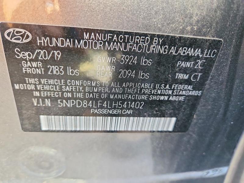 Aukcja sprzedaży 2020 Hyundai Elantra, vin: 5NPD84LF4LH541402, numer aukcji: 68994216