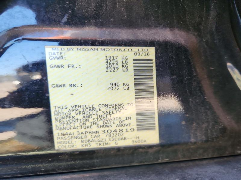 Auction sale of the 2017 Nissan Altima, vin: 1N4AL3AP8HN304819, lot number: 67359056
