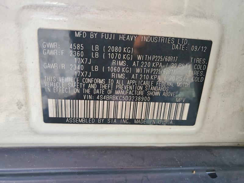 68366886 :رقم المزاد ، 4S4BRBKC5D3238900 vin ، 2013 Subaru Outback مزاد بيع