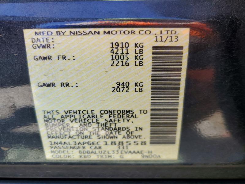 Продаж на аукціоні авто 2014 Nissan Altima, vin: 1N4AL3AP6EC188558, номер лоту: 69094636