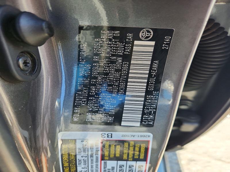 Aukcja sprzedaży 2007 Toyota Avalon, vin: 4T1BK36B77U193663, numer aukcji: 69571446
