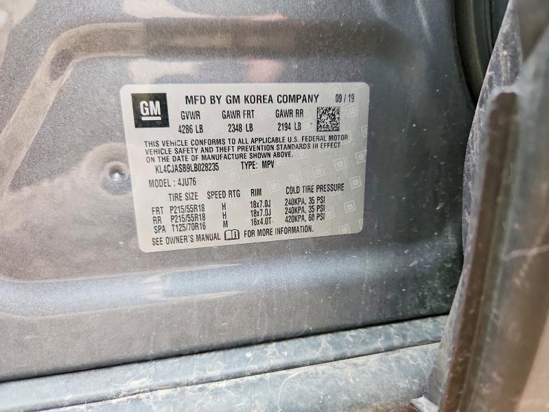 69017816 :رقم المزاد ، KL4CJASB9LB028235 vin ، 2020 Buick Encore مزاد بيع