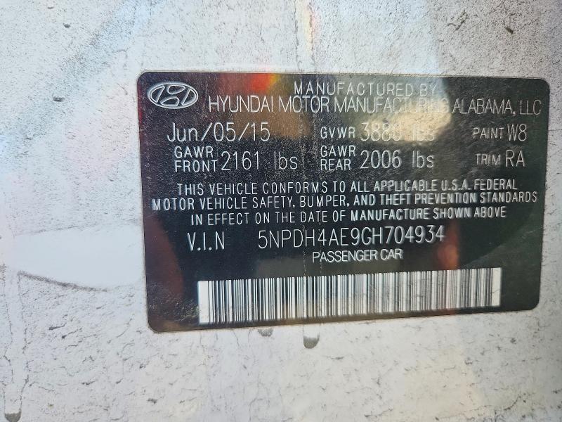 Aukcja sprzedaży 2016 Hyundai Elantra, vin: 5NPDH4AE9GH704934, numer aukcji: 70139526