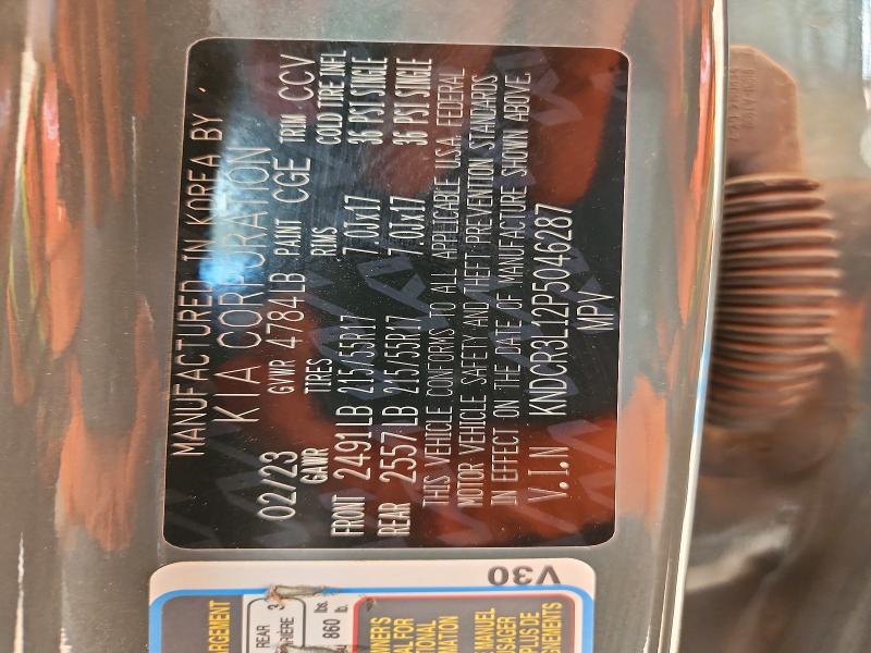 2023 Kia Niro მანქანა იყიდება აუქციონზე, vin: KNDCR3L12P5046287, აუქციონის ნომერი: 70898316