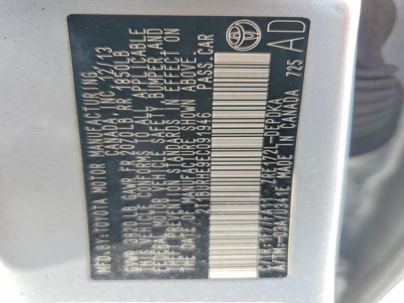 Продаж на аукціоні авто 2014 Toyota Corolla, vin: 2T1BURHE9EC091946, номер лоту: 68128666