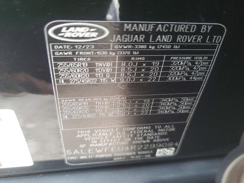 Продаж на аукціоні авто 2024 Land Rover Defender, vin: SALEWFEU4R2299084, номер лоту: 70262756