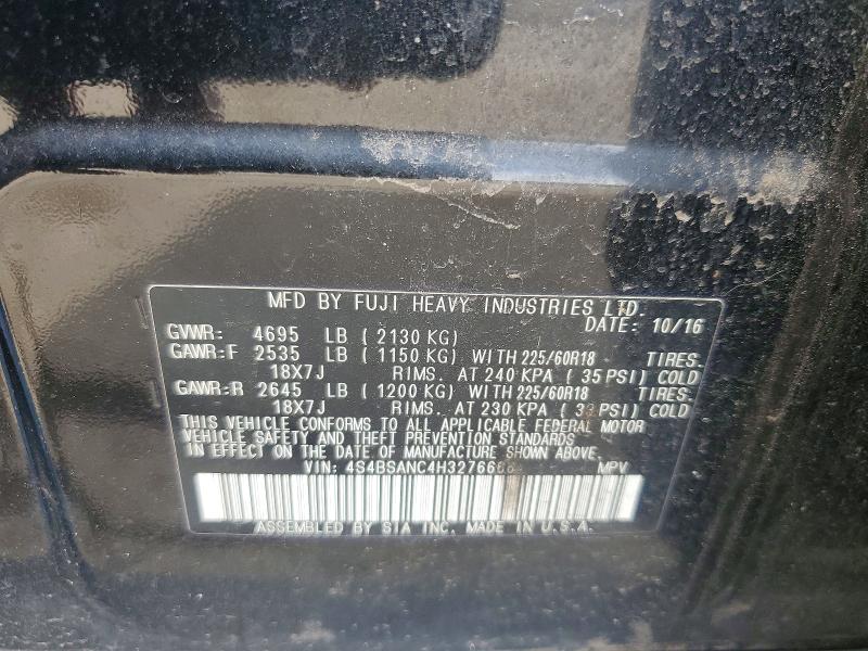Продажа на аукционе авто 2017 Subaru Outback, vin: 4S4BSANC4H3276666, номер лота: 70363956