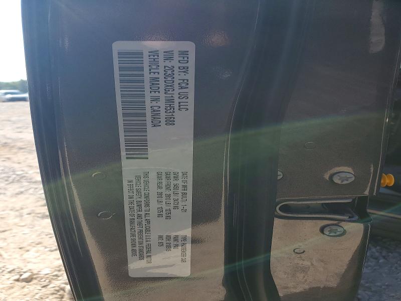Auction sale of the 2021 Dodge Charger, vin: 2C3CDXGJ1MH531688, lot number: 65434066