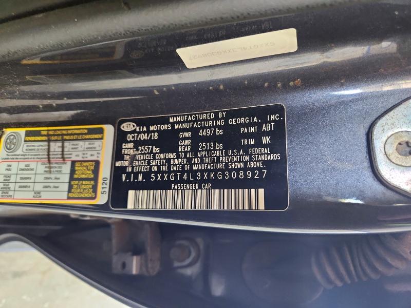 Продажа на аукционе авто 2019 Kia Optima, vin: 5XXGT4L3XKG308927, номер лота: 67609976