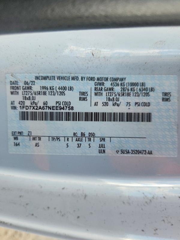Продажа на аукционе авто 2022 Ford F250, vin: 1FD7X2A67NEE94758, номер лота: 68573866