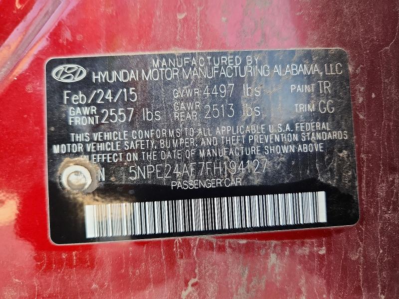 Aukcja sprzedaży 2015 Hyundai Sonata, vin: 5NPE24AF7FH194127, numer aukcji: 69710176
