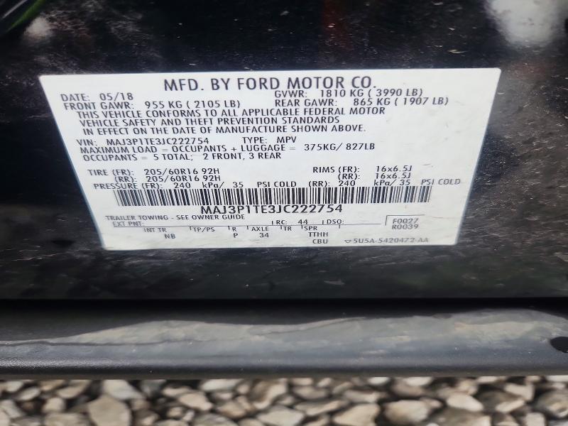 Продажа на аукционе авто 2018 Ford Ecosport, vin: MAJ3P1TE3JC222754, номер лота: 69528796