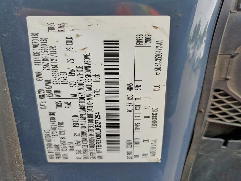 Aukcja sprzedaży 2020 Ford Transit, vin: 1FTBR3X80LKB27254, numer aukcji: 70283856