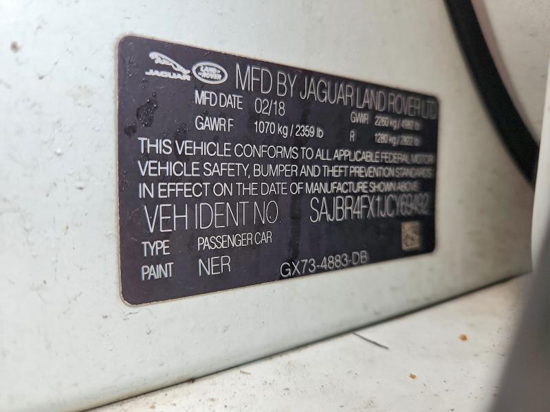 Aukcja sprzedaży 2018 Jaguar Xf, vin: SAJBR4FX1JCY69492, numer aukcji: 69415846