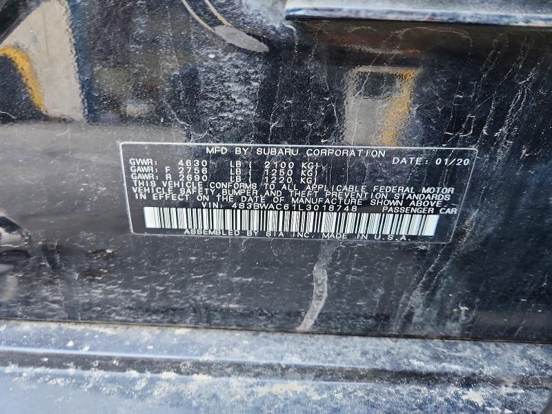 Aukcja sprzedaży 2020 Subaru Legacy, vin: 4S3BWAC61L3018748, numer aukcji: 69728366