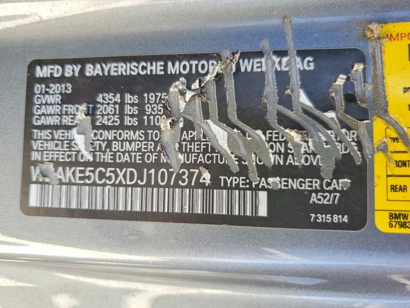 2013 Bmw 328 მანქანა იყიდება აუქციონზე, vin: WBAKE5C5XDJ107374, აუქციონის ნომერი: 67158806