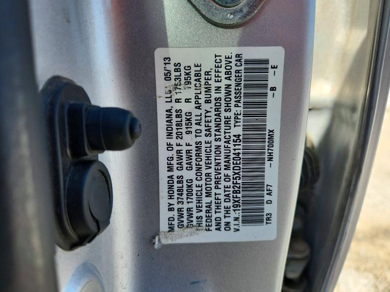 Продажа на аукционе авто 2013 Honda Civic, vin: 19XFB2F5XDE041154, номер лота: 68119966