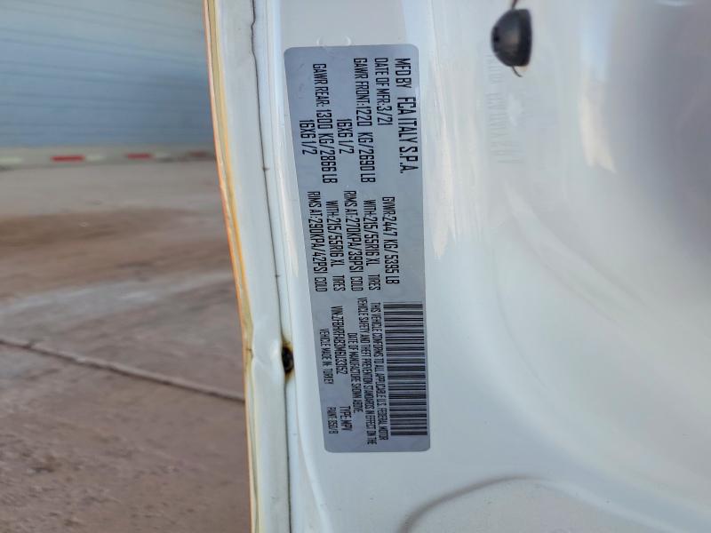 68675866 :رقم المزاد ، ZFBHRFAB3M6U33152 vin ، 2021 Ram Promaster City مزاد بيع