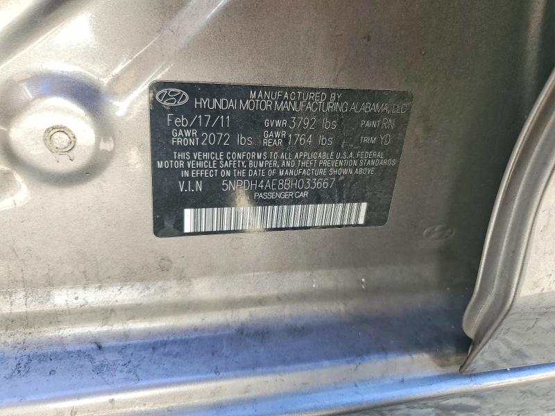 Продаж на аукціоні авто 2011 Hyundai Elantra, vin: 5NPDH4AE8BH033667, номер лоту: 71227506