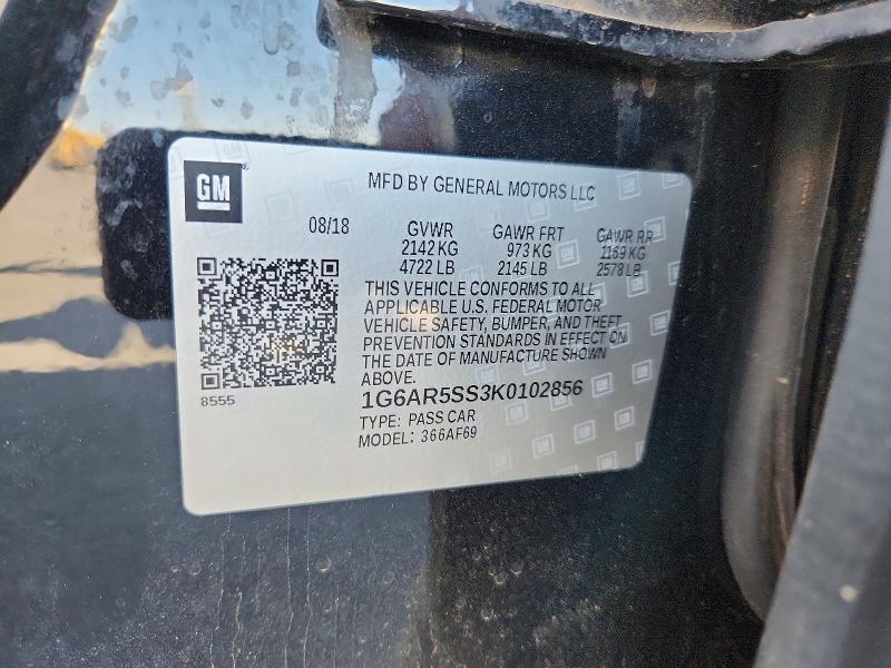 Продаж на аукціоні авто 2019 Cadillac Cts, vin: 1G6AR5SS3K0102856, номер лоту: 68627306