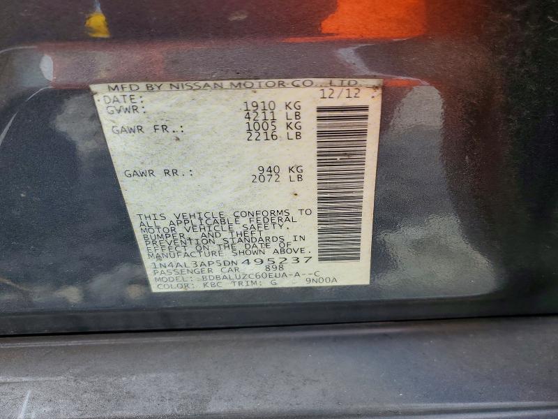 Aukcja sprzedaży 2013 Nissan Altima, vin: 1N4AL3AP5DN495237, numer aukcji: 70075576