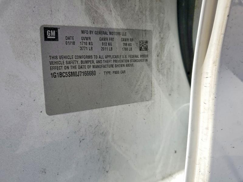 69377426 :رقم المزاد ، 1G1BC5SM0J7166680 vin ، 2018 Chevrolet Cruze مزاد بيع