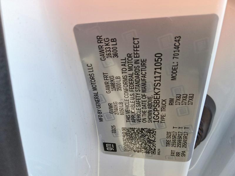 66757626 :رقم المزاد ، 1GCPSBEK7S1171050 vin ، 2025 Chevrolet Colorado مزاد بيع