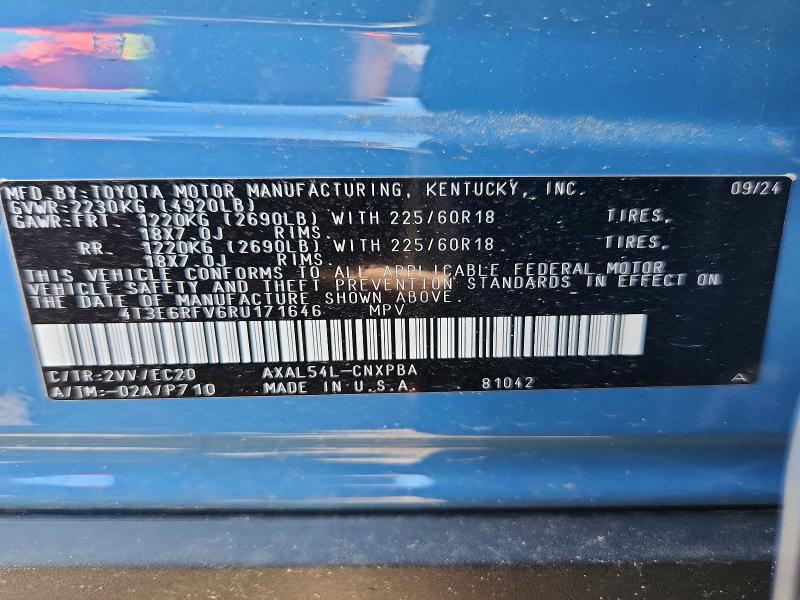 Aukcja sprzedaży 2024 Toyota Rav4, vin: 4T3E6RFV6RU171646, numer aukcji: 69880986