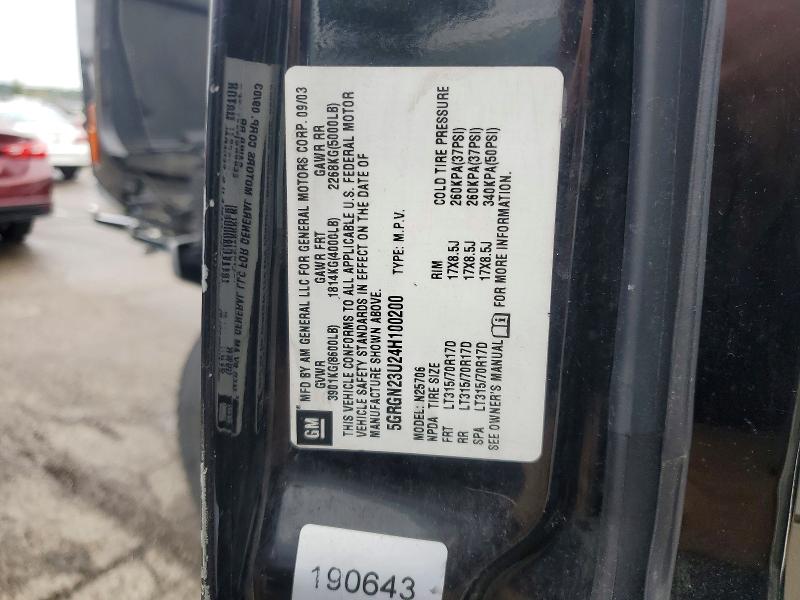 2004 Hummer H2 მანქანა იყიდება აუქციონზე, vin: 5GRGN23U24H100200, აუქციონის ნომერი: 68332806