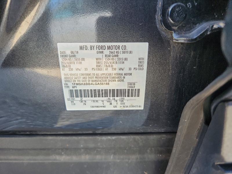 Aukcja sprzedaży 2020 Ford Explorer, vin: 1FMSK8BB4LGA56188, numer aukcji: 68689476