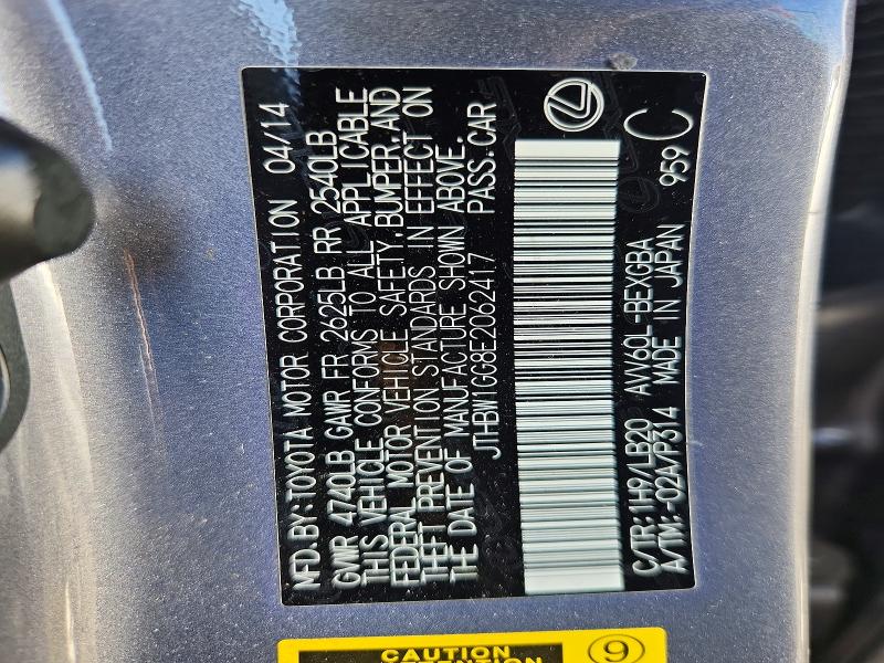 Продаж на аукціоні авто 2014 Lexus Es, vin: JTHBW1GG8E2062417, номер лоту: 68190646