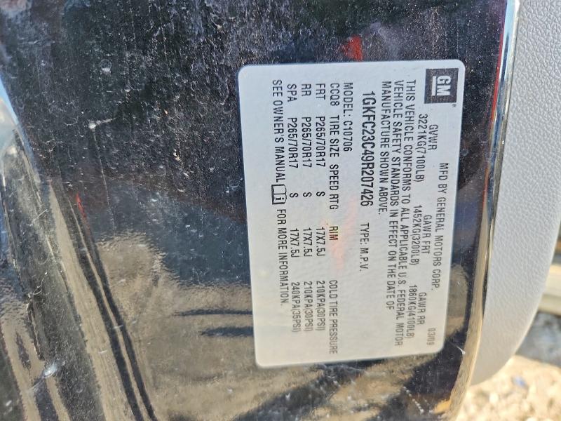 Auction sale of the 2009 Gmc Yukon, vin: 1GKFC23C49R207426        , lot number: 69075216