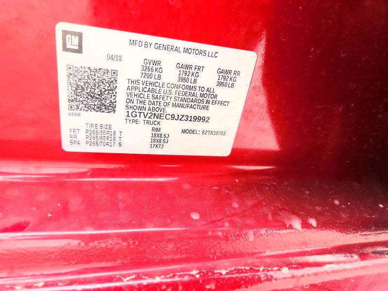 2018 Gmc Sierra მანქანა იყიდება აუქციონზე, vin: 1GTV2NEC9JZ319992, აუქციონის ნომერი: 66907496