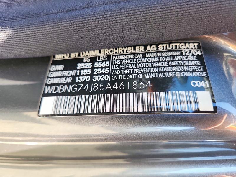 Продажа на аукционе авто 2005 Mercedes-benz S, vin: WDBNG74J85A461864, номер лота: 69760926