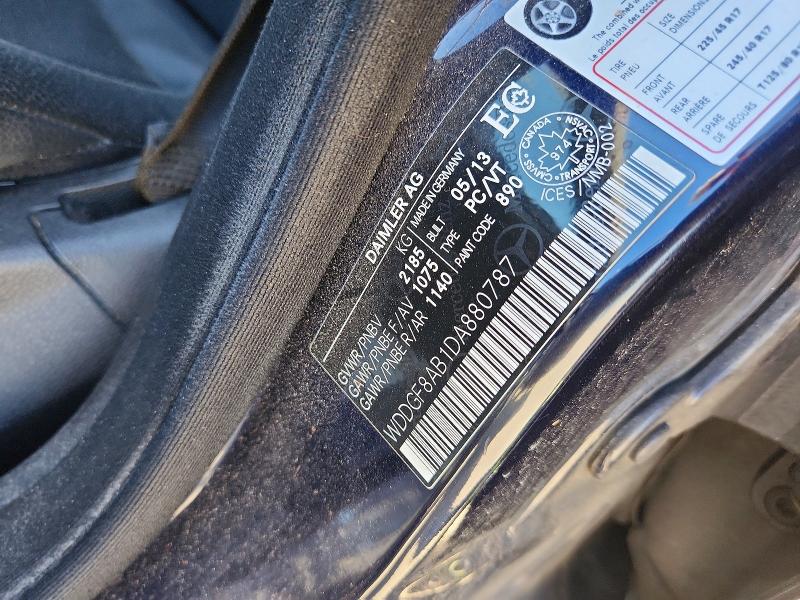 2013 Mercedes-benz C მანქანა იყიდება აუქციონზე, vin: WDDGF8AB1DA880787, აუქციონის ნომერი: 69736916