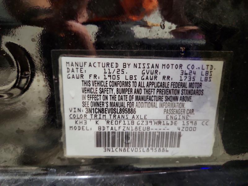 70042996 :رقم المزاد ، 3N1CN8EV0SL895886 vin ، 2025 Nissan Versa مزاد بيع
