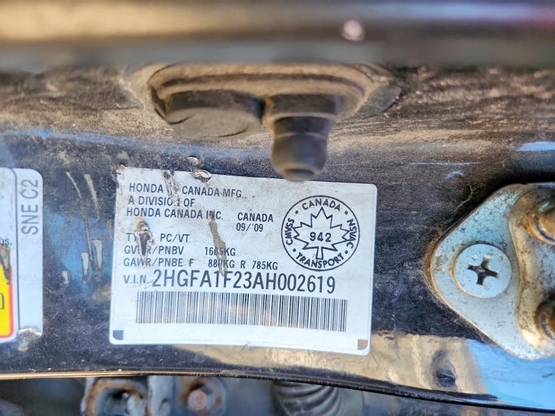 Продажа на аукционе авто 2010 Honda Civic, vin: 2HGFA1F23AH002619, номер лота: 67280566