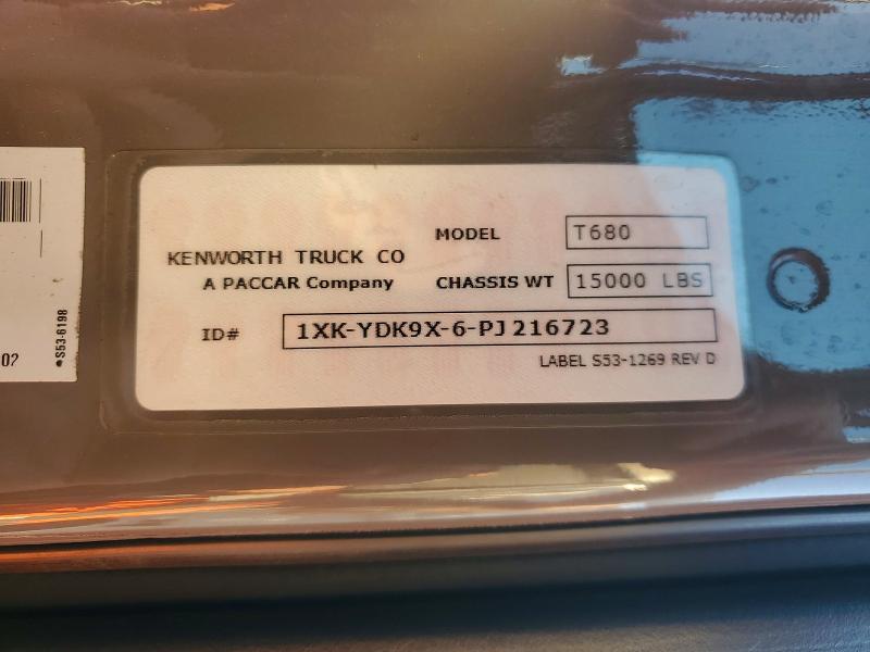 Aukcja sprzedaży 2023 Kenworth Construction, vin: 1XKYDK9X6PJ216723, numer aukcji: 67067436