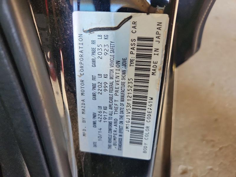 Продажа на аукционе авто 2015 Mazda 6, vin: JM1GJ1V53F1215235, номер лота: 69037396
